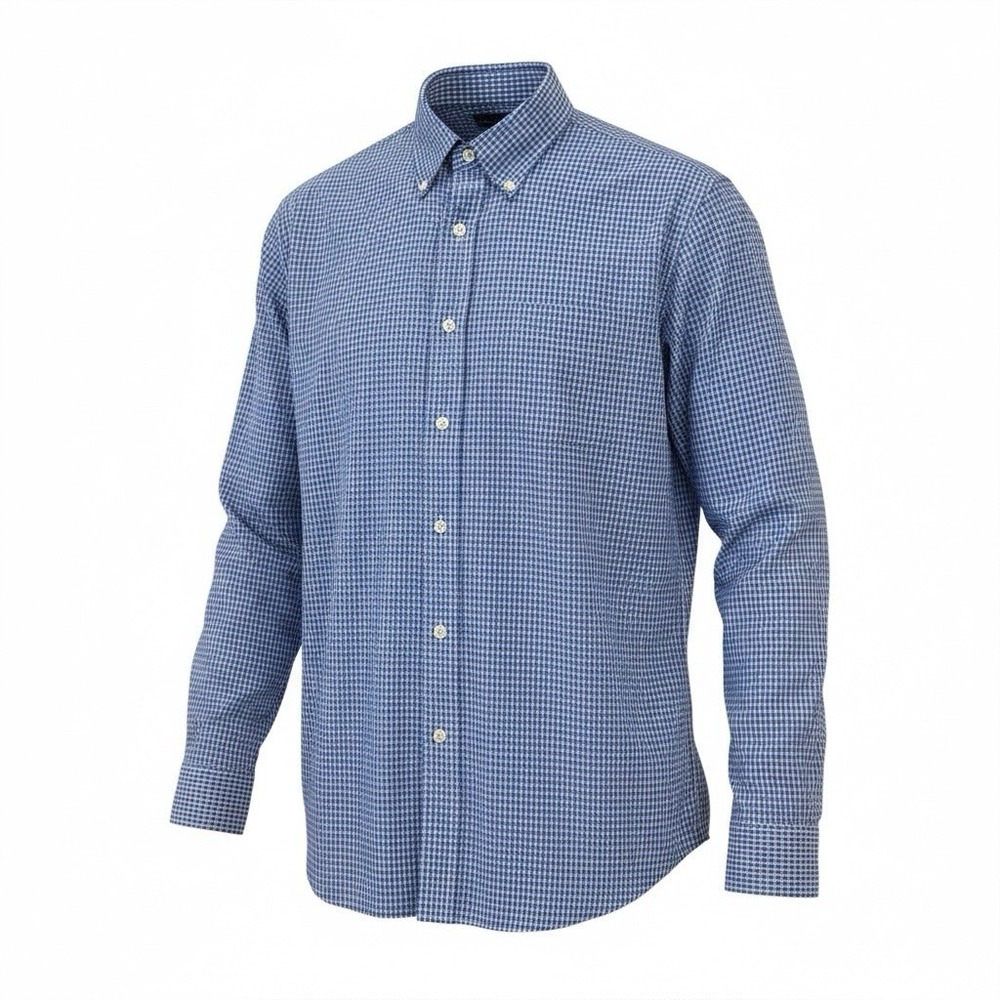 Ralph‎ Lauren Custom Fit Gingham Button Down Shirt Mens Size L Long Sleeve